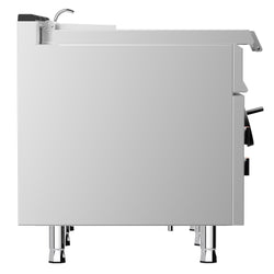 Patelnia przechylna do smażenia – elektryczna – 120 L – 19 kW – z przechyłem ręcznym i przyłączem wody