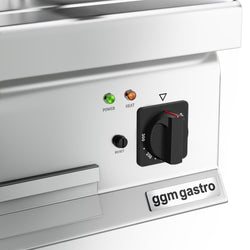 Płyta grillowa elektryczna - chromowana - 4,5kW - Gładka - Powierzchnia: 395x500mm - nastawna
