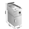 Griddle plate – electric – smooth – 4.05 kW – with base with 1 door – MARIO series, image 2 of 14