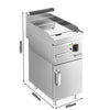 Płyta grillowa – elektryczna – gładka – 4,5 kW – z powłoką z twardego chromu – z podstawą z 1 drzwiami