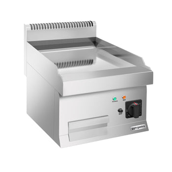 Elektryczna płyta grillowa - z powłoką z twardego chromu - 4,5 kW - gładka - Prime Gastro
