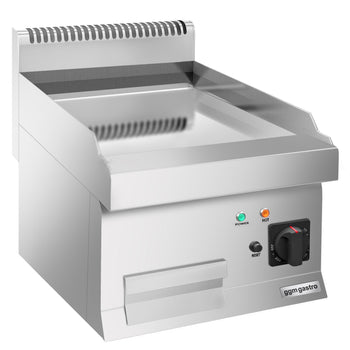 Elektryczna płyta grillowa - z powłoką z twardego chromu - 4,5 kW - gładka - Prime Gastro