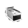 Płyta grillowa elektryczna - chromowana - 4,5kW - Gładka - Powierzchnia: 395x535mm - nastawna