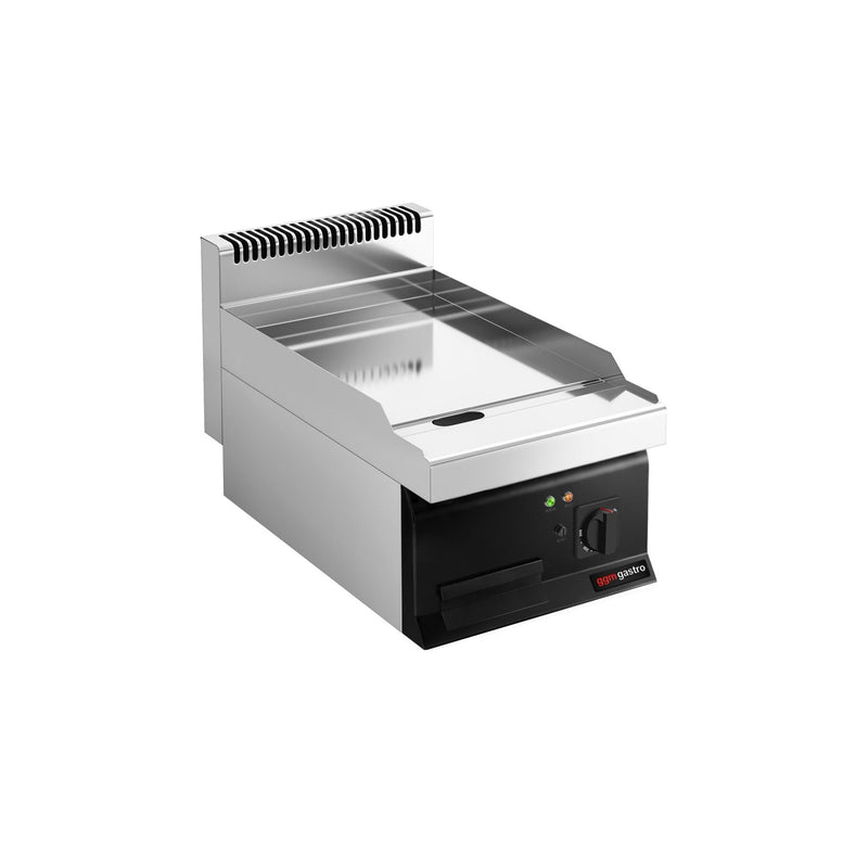 Płyta grillowa elektryczna - chromowana - 4,5kW - Gładka - Powierzchnia: 395x535mm - nastawna