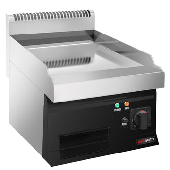 Elektryczna płyta grillowa - z powłoką z twardego chromu - 4,5 kW - gładka - Prime Gastro