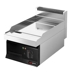 Płyta grillowa elektryczna - chromowana - 4,5kW - Gładka - Powierzchnia: 395x535mm - nastawna