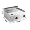 Płyta grillowa elektryczna – z powłoką z twardego chromu – 9 kW – gładka