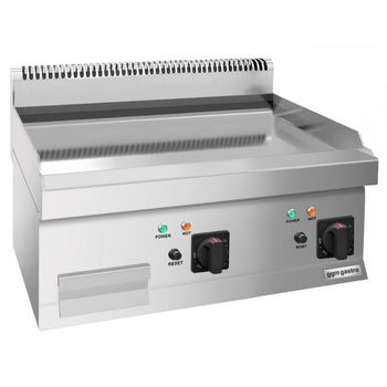 Elektryczna płyta grillowa – z powłoką z twardego chromu – 9 kW – gładka - Prime Gastro