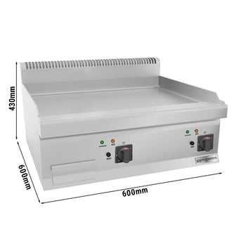 Elektryczna płyta grillowa - 9 kW - Gładka - Prime Gastro