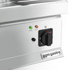 Płyta grillowa elektryczna - chromowana - 8kW - Gładka - Powierzchnia: 795x535mm - nastawna