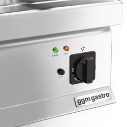 Płyta grillowa elektryczna - chromowana - 8kW - Gładka - Powierzchnia: 795x535mm - nastawna