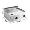Płyta grillowa elektryczna - 7,1kW - Gładka - Powierzchnia: 795x500mm - nastawna