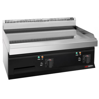 Elektryczna płyta do grillowania – z powłoką z twardego chromu – 8 kW – gładka - Prime Gastro
