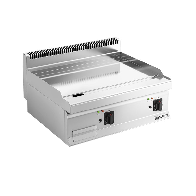 Elektryczna płyta grillowa - z powłoką z twardego chromu - 8 kW - gładka