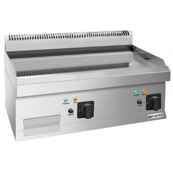 Elektryczna płyta grillowa - z powłoką z twardego chromu - 8 kW - gładka - Prime Gastro