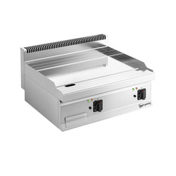 Płyta grillowa elektryczna - chromowana - 8kW - Gładka - Powierzchnia: 795x535mm - nastawna