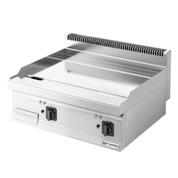 Płyta grillowa elektryczna - chromowana - 9kW - Gładka - Powierzchnia: 595x500mm - nastawna