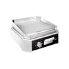 Płyta grillowa elektryczna - 2,5kW - Ryflowana - Powierzchnia: 405x445mm - nastawna