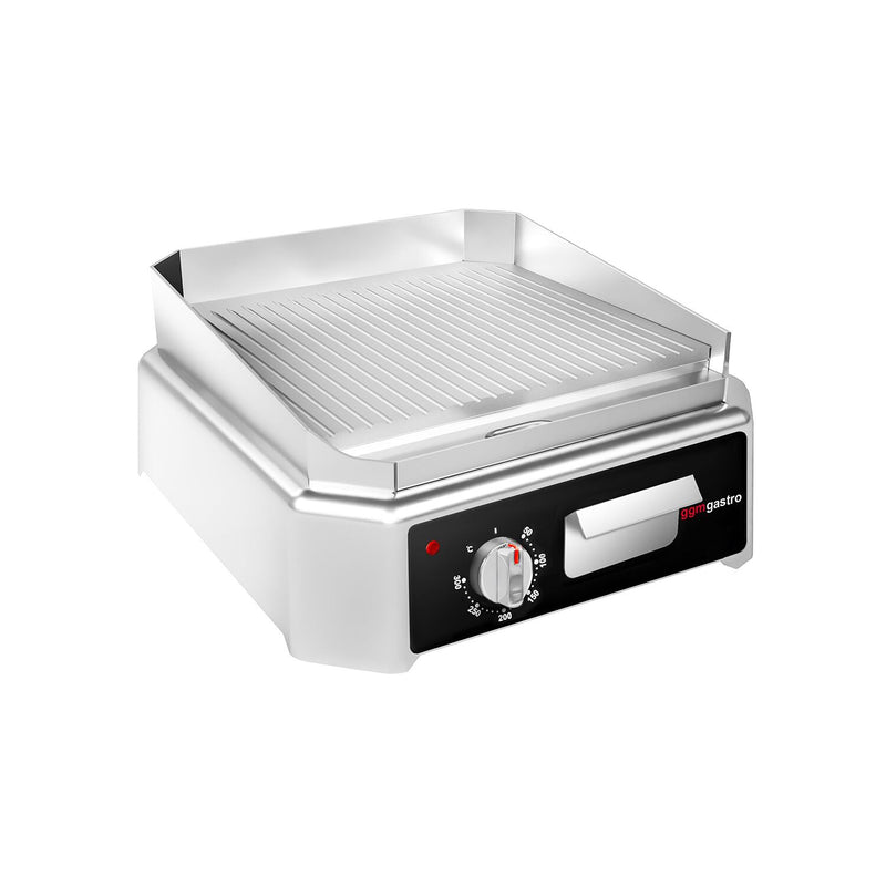 Płyta grillowa elektryczna - 2,5kW - Ryflowana - Powierzchnia: 405x445mm - nastawna
