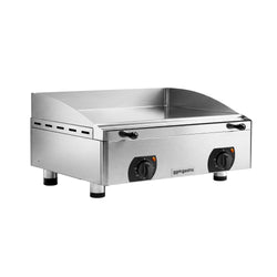 Płyta grillowa elektryczna - z powłoką z twardego chromu - 4 kW – gładka –powierzchnia smażenia: 555 x 400 mm