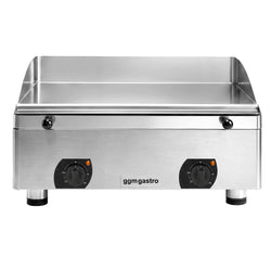 Płyta grillowa elektryczna - z powłoką z twardego chromu - 4 kW – gładka –powierzchnia smażenia: 555 x 400 mm