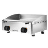 Płyta grillowa elektryczna - z powłoką z twardego chromu - 4 kW – gładka –powierzchnia smażenia: 555 x 400 mm