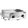 Płyta grillowa elektryczna - z powłoką z twardego chromu - 6 kW – gładka – powierzchnia smażenia: 755 x 400 mm
