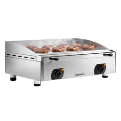 Płyta grillowa elektryczna - z powłoką z twardego chromu - 6 kW – gładka – powierzchnia smażenia: 755 x 400 mm