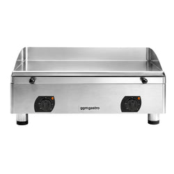 Płyta grillowa elektryczna - z powłoką z twardego chromu - 6 kW – gładka – powierzchnia smażenia: 755 x 400 mm