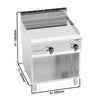Commercial Electric Griddle - with Hard Chrome Plate - 11.4kW - Smooth Plate - Cooking area: 396x667mm - on Stand