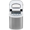 Kostkarka do lodu – kształt: wydrążony cylinder – 12 kg/24 h – srebrna
