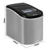 Kostkarka do lodu – kształt: wydrążony cylinder – 12 kg/24 h – srebrna