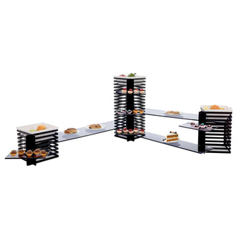 Etażerka/stojak bufetowy wykonany z pleksi - czarny - Prime Gastro