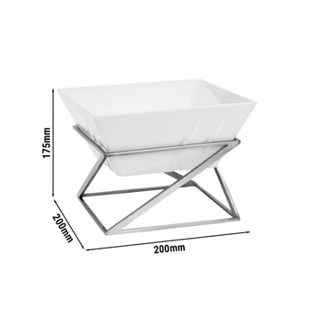 Etażerka/ Stojak bufetowy - chrom - włącznie z 1 miską z melaminy - kwadratowy - Prime Gastro