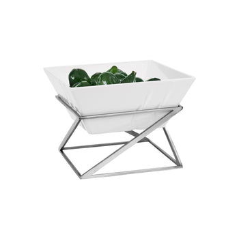 Etażerka/ Stojak bufetowy - chrom - włącznie z 1 miską z melaminy - kwadratowy - Prime Gastro