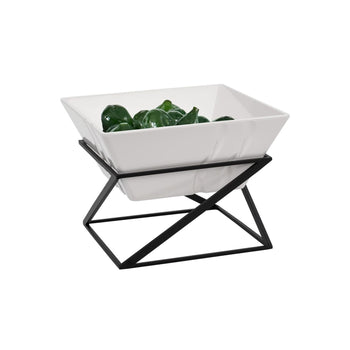 Etażerka/ Stojak bufetowy - czarny - włącznie z 1 miską z melaminy - kwadratowy - Prime Gastro