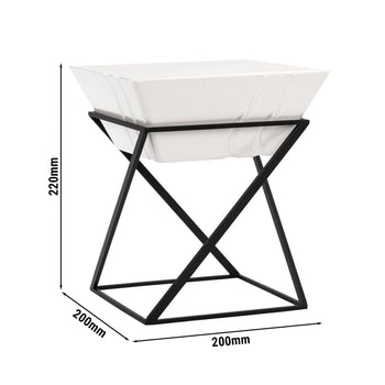 Etażerka / Stojak bufetowy - czarny - włącznie z 1 miską z melaminy - kwadratowy - Prime Gastro