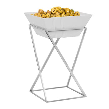 Etażerka/ Stojak bufetowy - chrom - włącznie z 1 miską z melaminy - kwadratowy - Prime Gastro