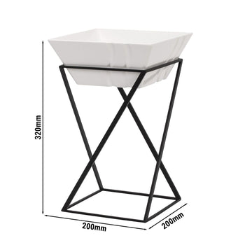 Etażerka / Stojak bufetowy - czarny - włącznie z 1 miską z melaminy - kwadratowy - Prime Gastro