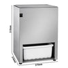 Commercial Ice Crusher - 5kg/min - 140W - Stainless steel - incl. 5kg storage hopper
