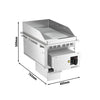 Elektryczna płyta grillowa do zabudowy – 4,5 kW – ryflowana - powierzchnia smażenia: 344x484 mm