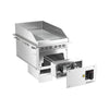 Elektryczna płyta grillowa do zabudowy – 4,5 kW – ryflowana - powierzchnia smażenia: 344x484 mm