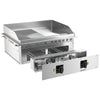 Commercial Electric Drop-in Griddle – 9 kW – Smooth & Ribbed - Cooking Area: 800 x 765 mm