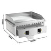 Commercial Electric Drop-in Griddle – 9 kW – Smooth - Cooking Area: 744 x 484 mm