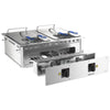 Commercial Electric Drop-in Twin Tank Fryer - 13+13 L - 24kW - with drain tap