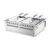 Commercial Electric Drop-in Twin Tank Fryer - 13+13 L - 24kW - with drain tap