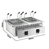 Commercial Electric Drop-in Pasta Cooker – 13+13 L – 15 kW - with drain tap - incl. 6 Baskets