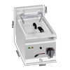 Commercial Countertop Electric Fryer - 10 litres - 6kW - Manual - with drain tap
