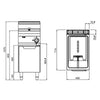 Free Standing Electric Fryer - 18 litres - 13.5kW - with drain tap - Manual