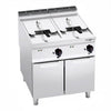 Commercial Countertop Electric Twin Tank Fryer - 22+22 litres - 44kW - Manual - with drain tap
